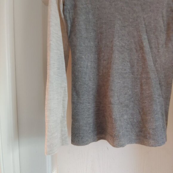 Banana Republic Alpaca/Nylon/Wool Blend L Sleeve Elbow Patch Pullover M - Picture 4 of 11